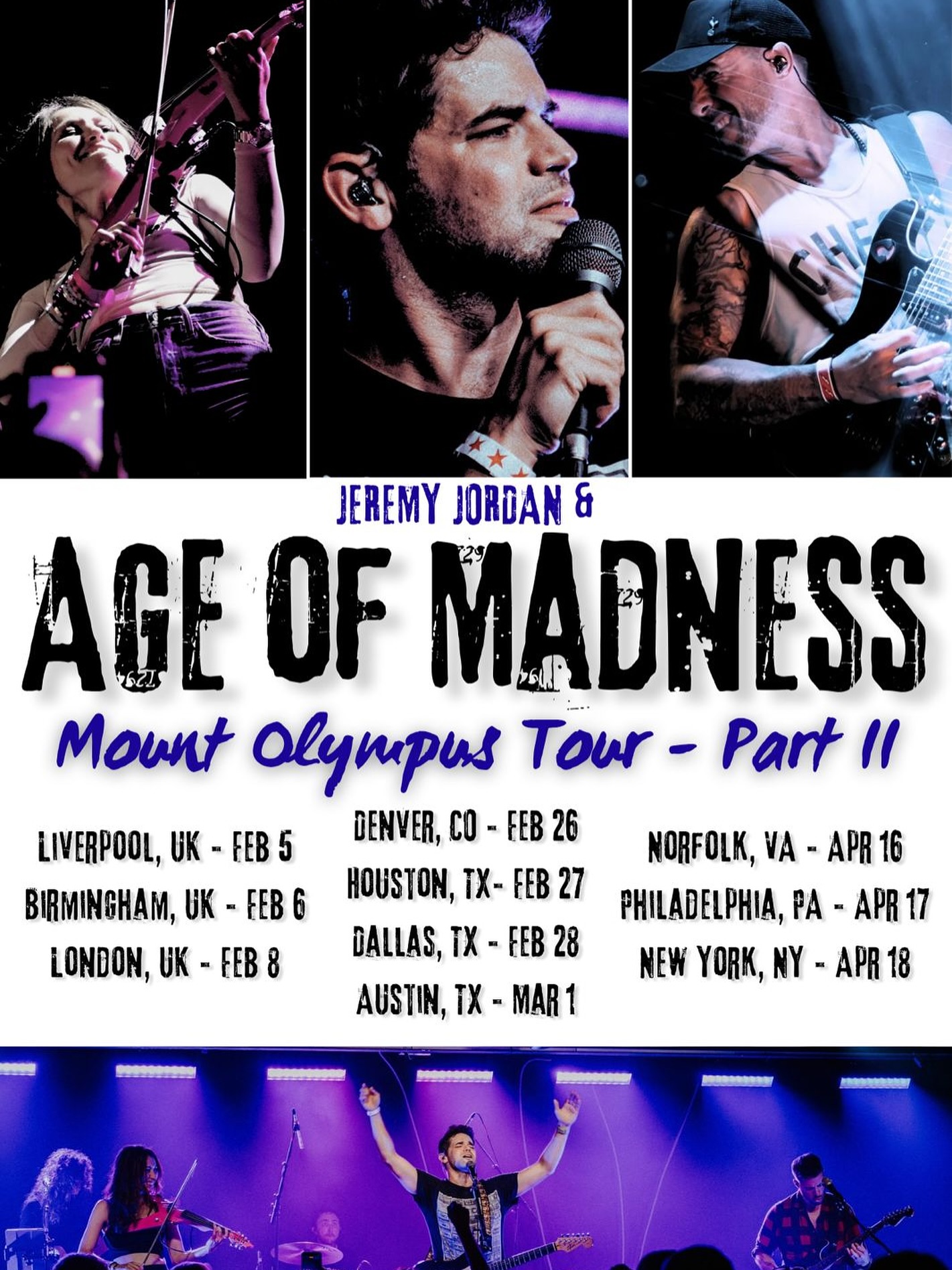 Age of Madness Mount Olympus Tour Poster 2025